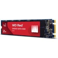 SanDisk Red WD SA500 SATA SSD M.2 2280, 2TB, slim blue circuit board with red label and gold connectors