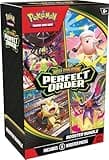Pokémon TCG Mega Evolution Perfect Order Booster Bundle with 6 packs, featuring vibrant Pokémon artwork on the box.