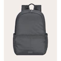 Black Tucano BALDO backpack with two compartments, padded straps, and side pockets, fits 15.6" laptops and MacBook Pro 16".