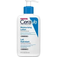 CeraVe Moisturising Lotion 236ml, white bottle with blue pump, blue and black text, for dry to very dry skin.
