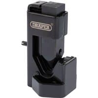 Black Draper battery terminal crimping tool with ergonomic grip and visible branding on the side.