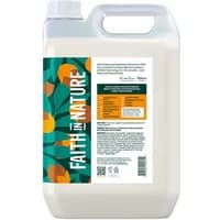 Faith in Nature Jojoba Conditioner 5L, white jug with green and orange label, handle on top.
