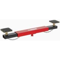 Red and black Sealey Cross Beam Adaptor with adjustable pads and chains, designed for 2-tonne capacity.