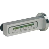 Sealey Magnetic Camber/Castor Gauge, rectangular silver body with a bubble level and magnetic base.