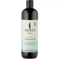 Sukin Natural Balance Conditioner 500ml in a dark bottle with green leaf logo and light green label.