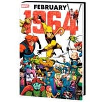Marvel comic book cover featuring February 1964 with various superheroes in action poses.