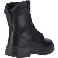 Black Amblers hi-leg safety boot, size 7, with thick sole, lace-up front, and padded collar.