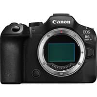 Black Canon EOS R6 Mark III mirrorless camera body with textured grip and prominent lens mount.