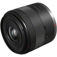Black Canon RF-S 14-30mm F4-6.3 IS STM PZ ultra-wide zoom lens with textured focus ring and compact design
