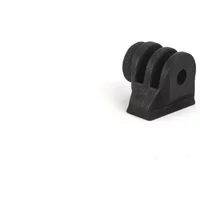 Black Exposure action camera mount with dual slots and a single attachment hole for QR bracket.