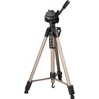 Black and silver Hama Star 62 tripod with three adjustable legs and a pan-tilt head.