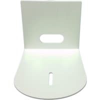 White HuddleCamHD HCM-1C-WH mount with curved base, rectangular back, and two mounting slots.