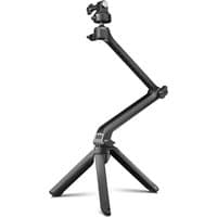 Black PGYTECH tripod with three adjustable legs and a flexible mount for action cameras.