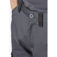 Grey Dickies trousers, size 32, with a button closure, belt loops, and side pockets.