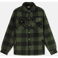 Green plaid Dickies Portland shirt, XXL, with button-up front, two chest pockets, and long sleeves.
