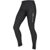 Black Endura FS260-Pro Thermo women's cycling tights with 600 Series Pad, featuring reflective logos and ankle zippers.