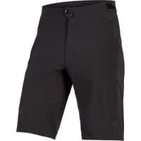 Black Endura GV500 Foyle Cycling Shorts with knee-length cut and button closure.