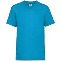 Blue Fruit of the Loom Valueweight T-Shirt, short sleeves, crew neck, size 3-4 years.