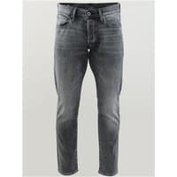 Faded black slim jeans with subtle whiskering, button closure, and front pockets, Gstar 3301, 30L length.