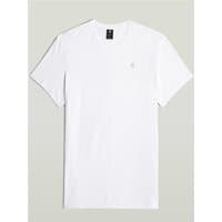 White Gstar Base T-Shirt in XL, featuring a crew neck and short sleeves with a small logo on the chest.