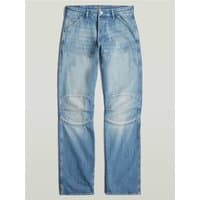 Gstar Elwood regular jeans, medium blue, 32L, with knee panels and faded detailing.