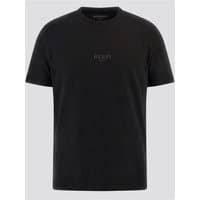 Jet black Guess T-shirt, XL, with subtle front logo, short sleeves, and crew neck design.