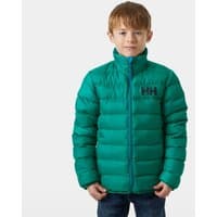 Green Helly Hansen Juniors’ Marka Insulator Jacket with quilted design and HH logo on chest.