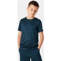 Navy Helly Hansen juniors' tech t-shirt, short sleeves, crew neck, small logo on sleeve, size 10.