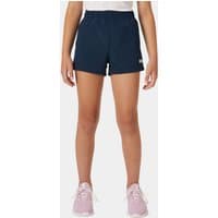 Navy Helly Hansen juniors' shorts with elastic waistband and small logo on left leg.