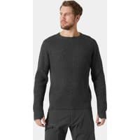 Grey Helly Hansen men's Arctic Rigging sweater, ribbed texture, crew neck, long sleeves, size 2XL.