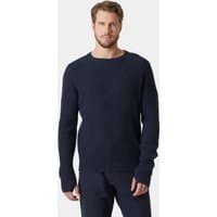 Navy blue Helly Hansen men's Arctic rigging sweater, ribbed texture, crew neck, long sleeves, size XL.