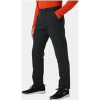Grey Helly Hansen men's quick-dry trousers, straight fit, side pockets, belt loops, worn with black sneakers.