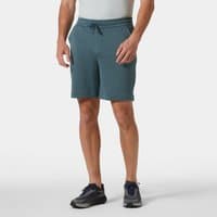 Blue Helly Hansen men's shorts with drawstring waist, side pockets, and relaxed fit.