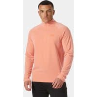 Orange Helly Hansen men's half-zip pullover, long sleeves, XL size, with logo on chest.