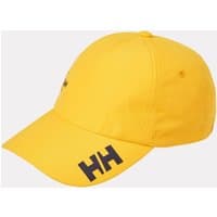Yellow Helly Hansen Ocean Race Crew Cap 2.0 with black HH logo on brim and side, adjustable strap at back.