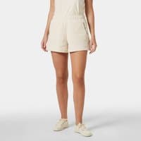White Helly Hansen women’s sweat shorts, XS, with elastic waistband and side pockets.
