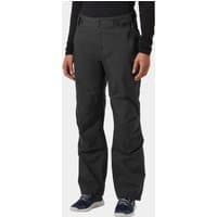Gray Helly Hansen women's sailing trousers with adjustable waist, reinforced knees, and zippered pockets, size M.