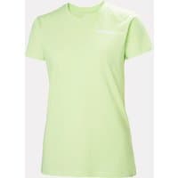 Green Helly Hansen women's T-shirt, short sleeves, crew neck, small logo on chest, size L.