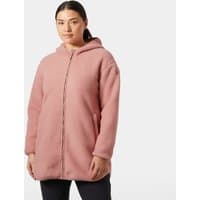 Pink Helly Hansen women's Maud pile jacket, hooded, zip-up, with side pockets, size S.