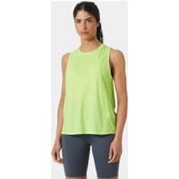 Green Helly Hansen women's tank top, sleeveless, lightweight fabric, relaxed fit, size XS.