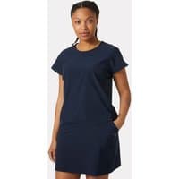Navy Helly Hansen women's Thalia summer top, short sleeves, round neck, relaxed fit, size XS.