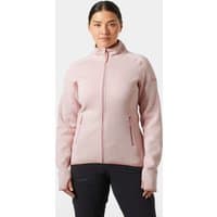 Pink Helly Hansen women's fleece jacket with full zip, high collar, and side pockets, size XL.