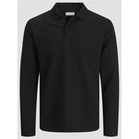Black Jack & Jones Austin Polo, long sleeves, buttoned collar, size 2XL.