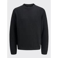 Black Jack & Jones Dover knit crew neck sweater, ribbed texture, long sleeves, small size.