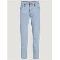 Blue denim Jack & Jones Eddie Original Loose Jeans, straight cut, five-pocket style, size 32S.