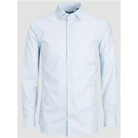 Cashmere blue Jack & Jones Parker shirt, long-sleeved, button-up, with a classic collar, size small.