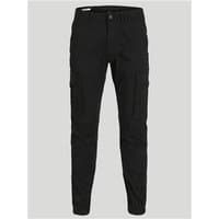 Black Jack & Jones Paul Flake cargo pants with side pockets, button closure, and straight fit in size 30S.