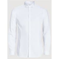 White Jack & Jones Premium slim fit shirt, long sleeves, button-down collar, size XL.
