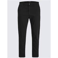 Black Jack & Jones Stace Harlow chino pants, slim fit, button closure, belt loops, and side pockets, size 28R.