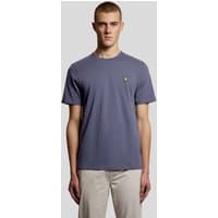 Stone grey Lyle & Scott men's cotton crew neck t-shirt with embroidered logo on chest.